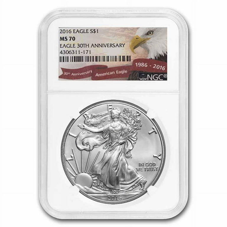 U.S. Mint 2016 Silver Eagle MS-70 NGC, 30th Anniversary Coin