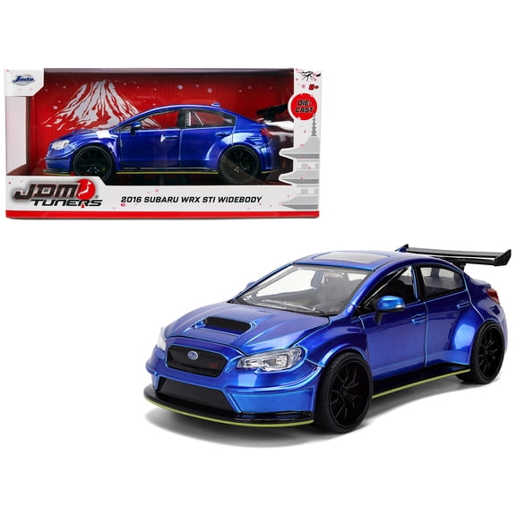 2016 Subaru WRX STI Widebody Blue Metallic "JDM Tuners" Series 1/24 Diecast Model Car by Jada