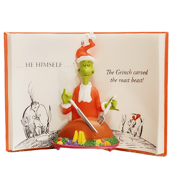 2016 The Grinch Carved The Roast Beast Hallmark Keepsake Christmas Tree Ornaments QXI3381