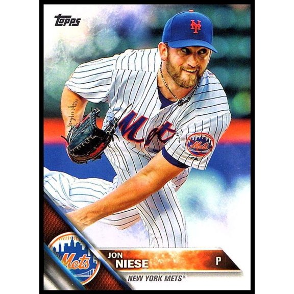 2016 Topps #145 Jon Niese NM-MT New York Mets Baseball Card ID:2891 New York Mets MLB Baseball Trading Card