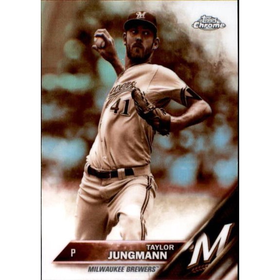 2016 Topps Chrome Base Set #160 Taylor Jungmann Brewers NM-MT Baseball Card Milwaukee Brewers MLB Baseball Trading Card