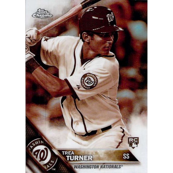 2016 Topps Chrome Base Set #32 Trea Turner Washington Nationals Baseball Card NM-MT Washington Nationals MLB Baseball Trading Card