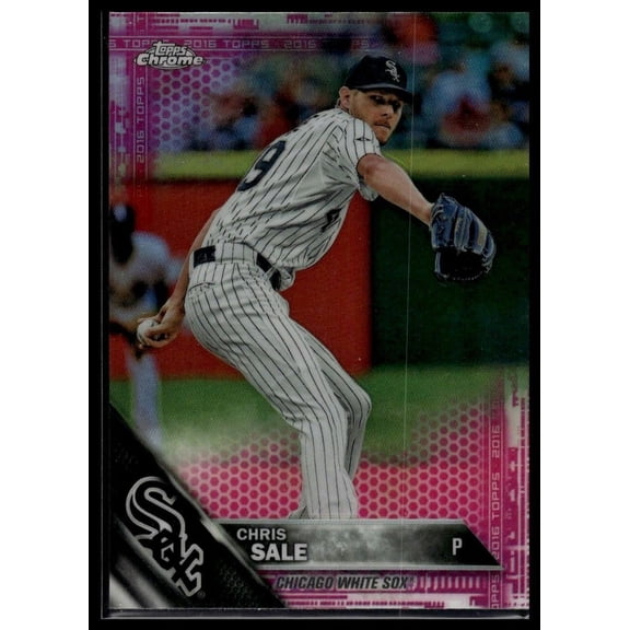 2016 Topps Chrome Chris Sale #139 Pink Refractor Baseball Card Chicago White Sox MLB BASEBALL Trading Card