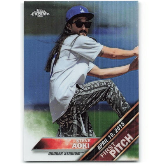 2016 Topps Chrome First Pitch #FPC-11 Steve Aoki NM-MT Los Angeles Dodgers Baseball