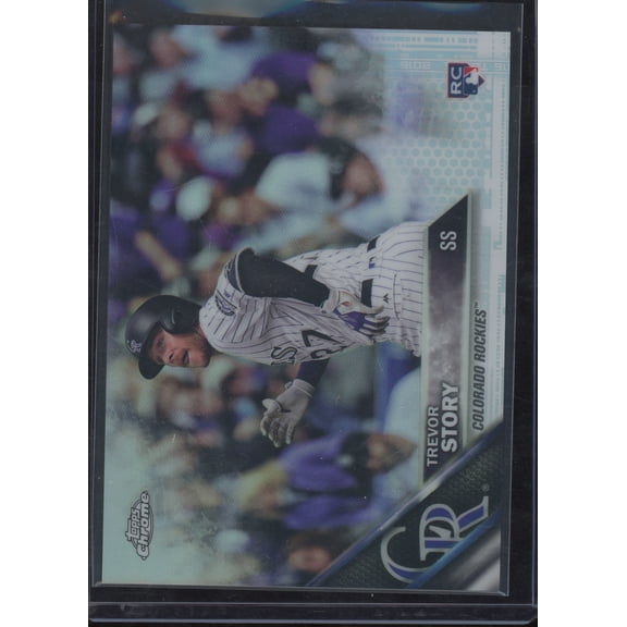 2016 Topps Chrome Update Trevor Story Colorado Rockies HMT1 Refractor /250 RC Baseball Card
