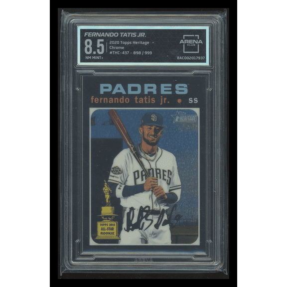 Graded 2016 Topps Heritage Chrome Fernando Tatis Jr. #THC-437 /999 All-Star Rookie Cup Arena Club 8.5