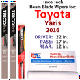 thumbnail image 1 of 2016 Toyota Yaris Beam Blade Wipers (Set of 3) w/Rear Wiper, 1 of 3