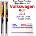 thumbnail image 1 of 2016 Volkswagen Golf Performance Beam Wipers (Set of 2), 1 of 3