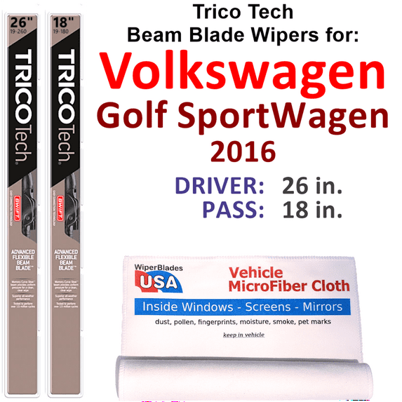 2016 Volkswagen Golf SportWagen Beam Blade Wipers (Set of 2)