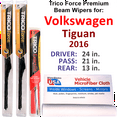 thumbnail image 1 of 2016 Volkswagen Tiguan Performance Beam Wipers (Set of 3) w/Rear Wiper, 1 of 3