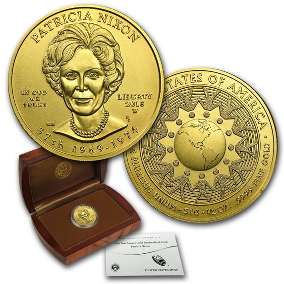2016-W 1/2 oz Gold Patricia Nixon BU (w/Box & COA)