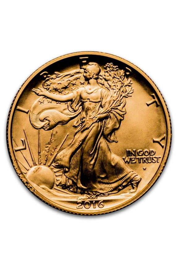 2016-W 1/2 oz Gold Walking Liberty Half Dollar (Abrasions)