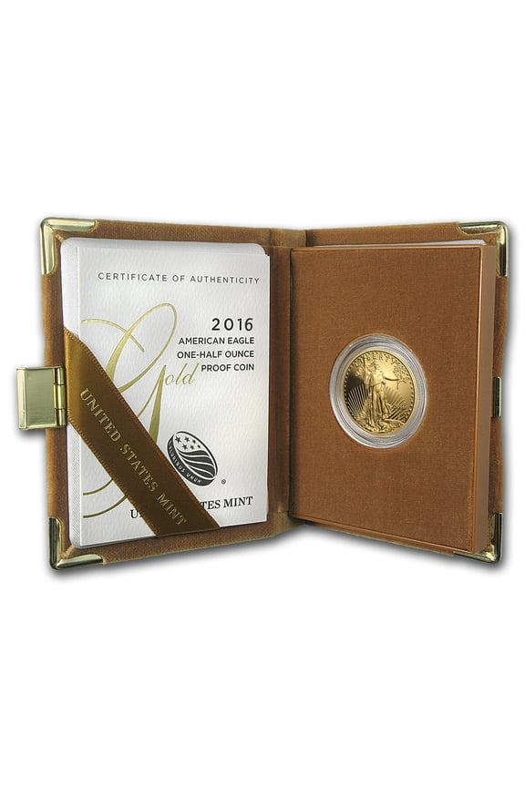2016-W 1/2 oz Proof American Gold Eagle (w/Box & COA)