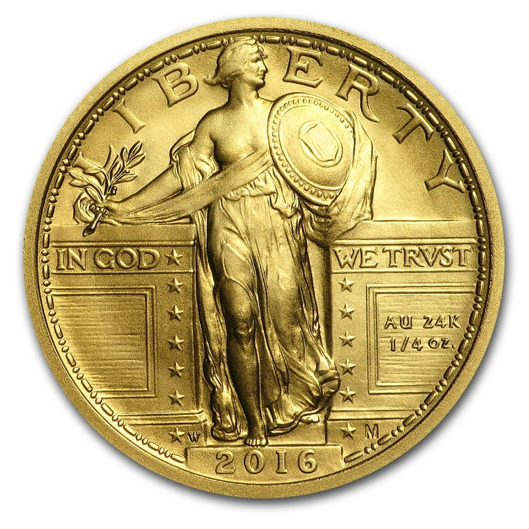 2016-W 1/4 oz Gold Standing Liberty Quarter Centennial