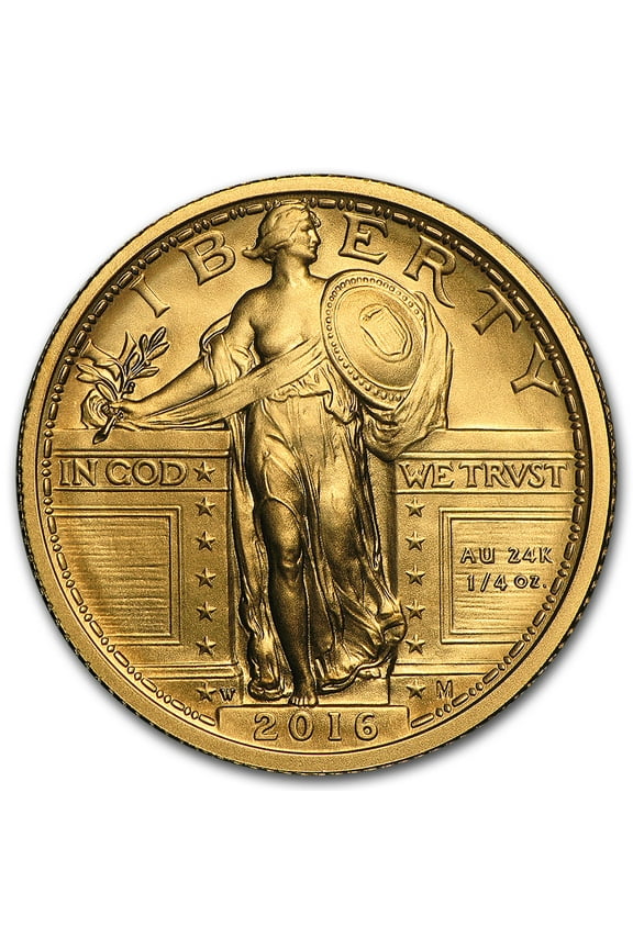 2016-W 1/4 oz Gold Standing Liberty Quarter Centennial (w/OGP)