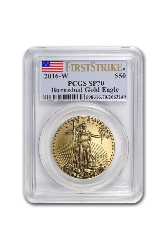 2016-W 1 oz Burnished Gold Eagle SP-70 PCGS (FirstStrike)