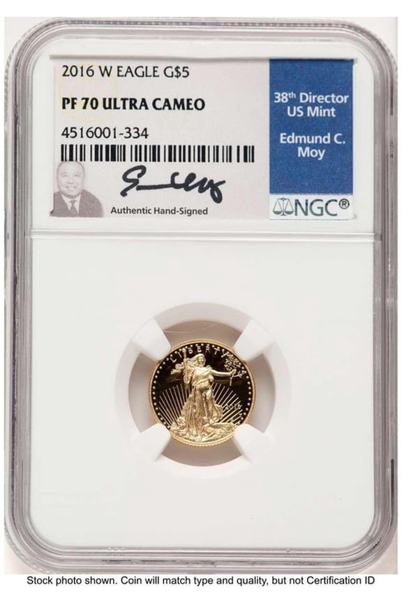 2016-W $5 1/10 oz American Gold Eagle Coin NGC MS70, 30th Anniversary - HAT522200041