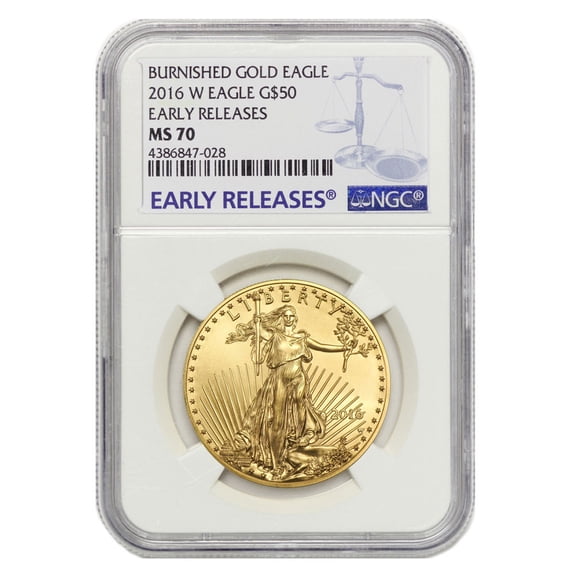 2016-W $50 Gold Eagle NGC MS70 Early Releases Blue Label U.S. Mint Coin