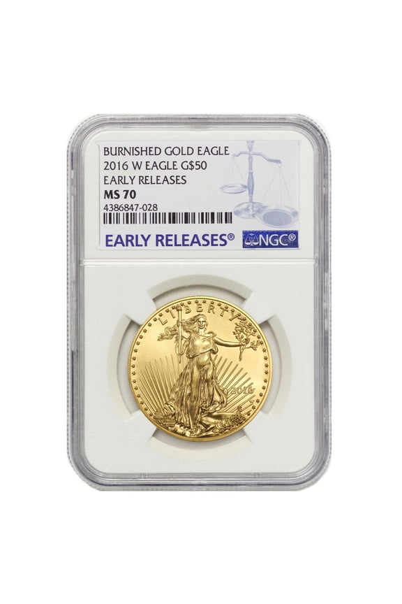 2016-W $50 Gold Eagle NGC MS70 Early Releases Blue Label U.S. Mint Coin