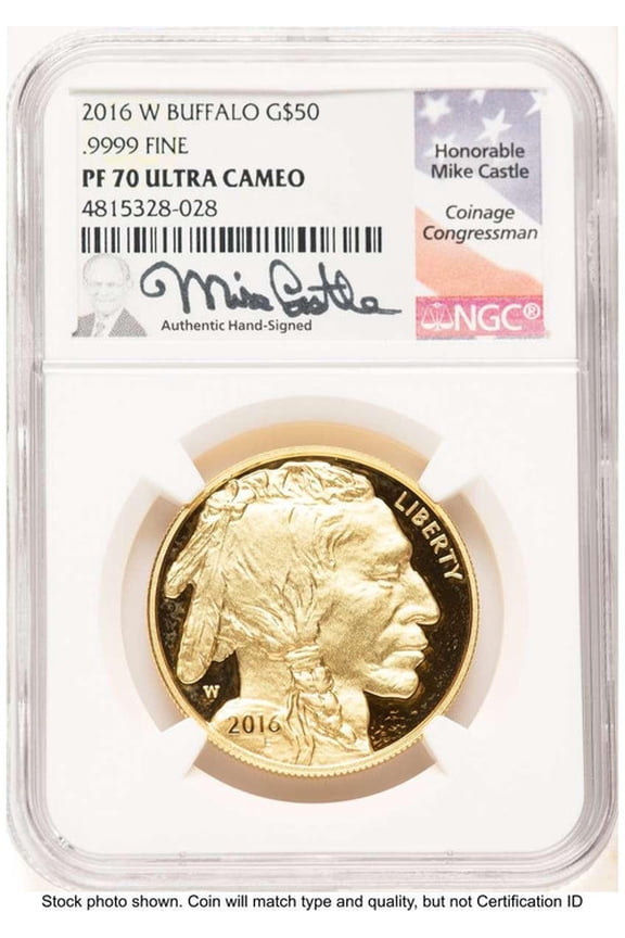 2016-W $50 Proof 1 oz American Gold Buffalo Coin NGC PF70 UCAM - 10th Anniversary - HAT506847056