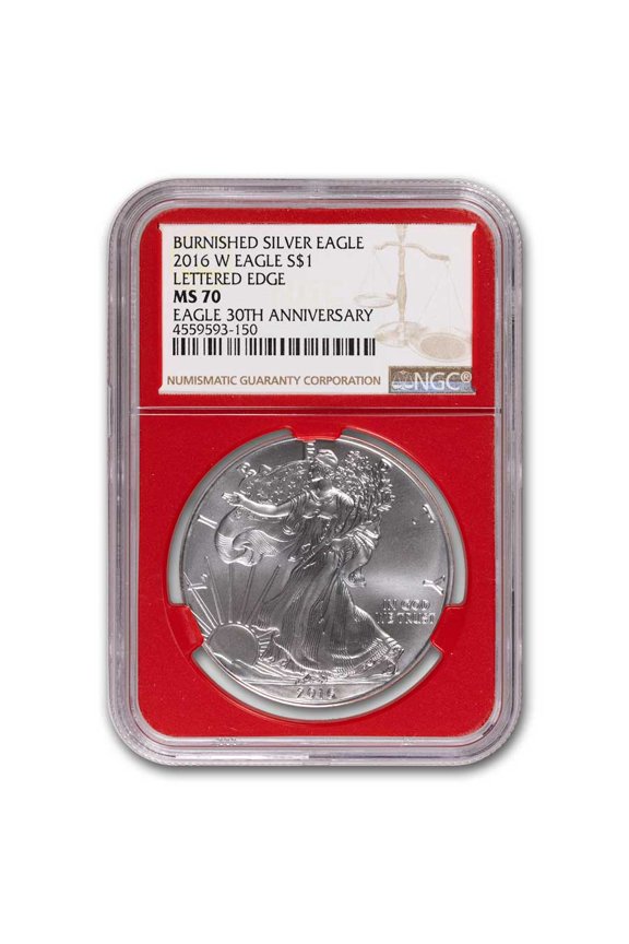 2016-W Burnished Silver Eagle MS-70 NGC