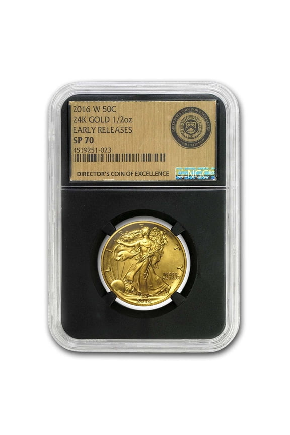 2016-W Gold Walking Liberty Half SP-70 NGC/PCGS (Mixed Labels)