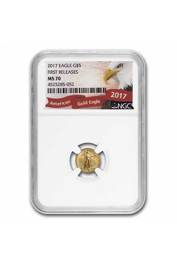 2017 1/10 oz American Gold Eagle MS-70 NGC (Eagle Label, FR)