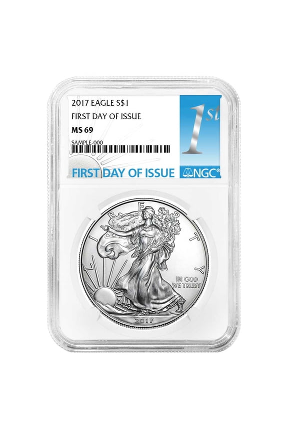 2017 $1 American Silver Eagle NGC MS69 FDI First Label