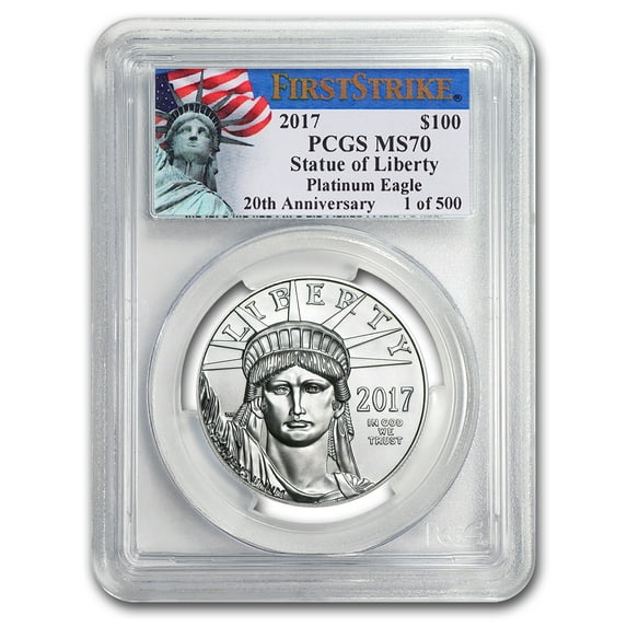 2017 1 oz American Platinum Eagle MS-70 PCGS (FS, Liberty Label)