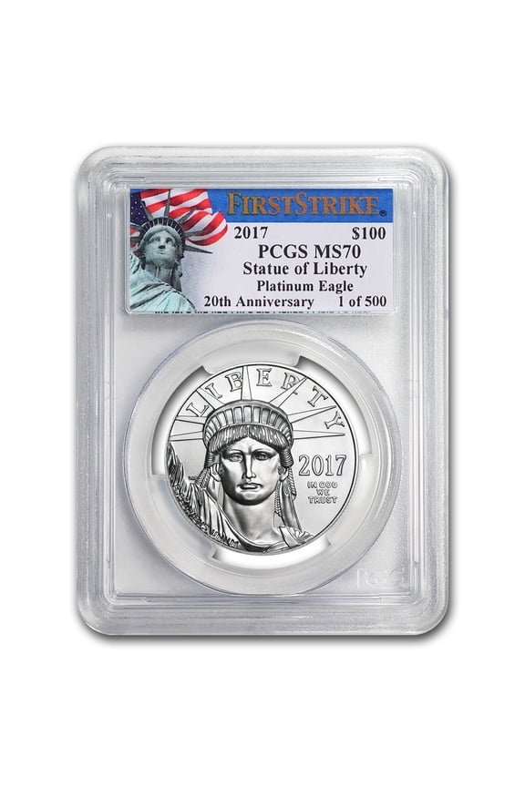 2017 1 oz American Platinum Eagle MS-70 PCGS (FS, Liberty Label)