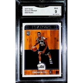 2017-18 NBA Hoops #263 Donovan Mitchell RC Rookie Card Utah Jazz Graded MINT GMA 9 Official NBA Basketball Trading