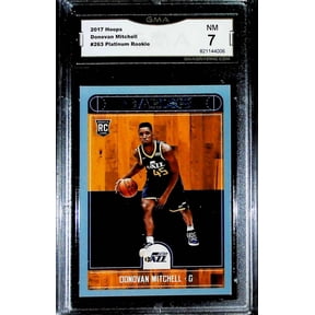 2017-18 NBA Hoops Platinum #263 Donovan Mitchell RC Rookie Card Utah Jazz Graded NM GMA 7 Official NBA Basketball