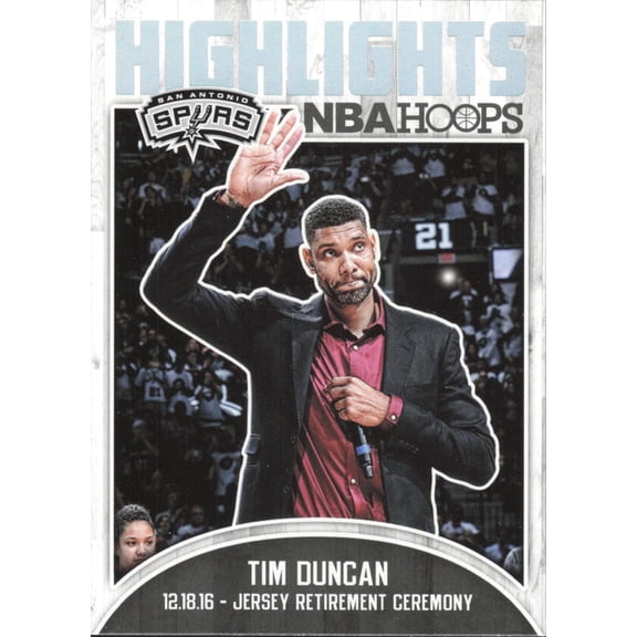 2017-18 PANINI HOOPS HIGHLIGHTS #16 TIM DUNCAN SAN ANTONIO SPURS