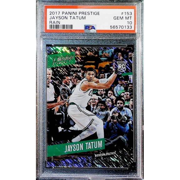 2017-18 Panini Prestige Rain #153 Jayson Tatum RC Rookie Boston Celtics PSA 10 GEM MINT