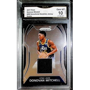 2017-18 Prizm Sensational Swatches Jersey #SW-DM Donovan Mitchell RC Rookie Card Utah Jazz Graded GEM MINT GMA 10 NBA
