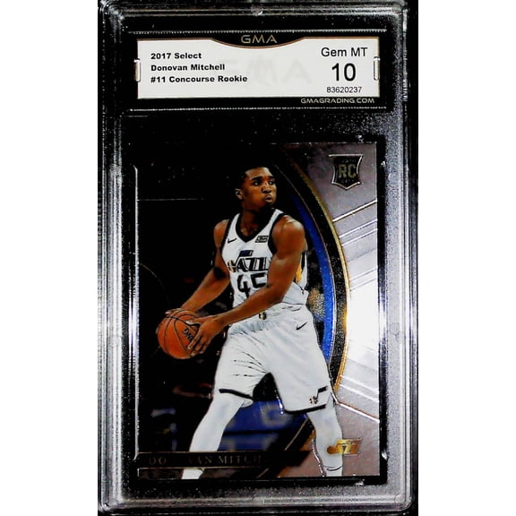 2017-18 Select Concourse Rookie #11 Donovan Mitchell RC Rookie Card Utah Jazz Graded GEM MINT GMA 10 Official NBA Basket