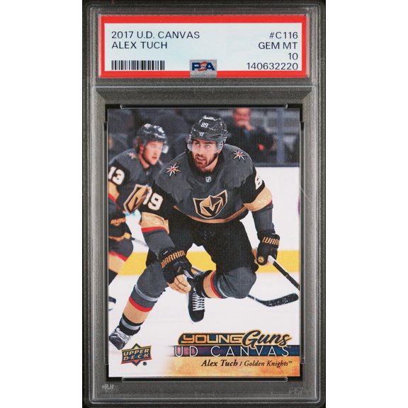 2017-18 Upper Deck Canvas Alex Tuch #C116 Young Guns Rookie PSA 10