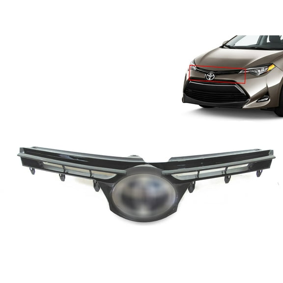 2017 2018 2019 Compatible With Toyota Corolla L LE XLE Front Bumper Upper Grille