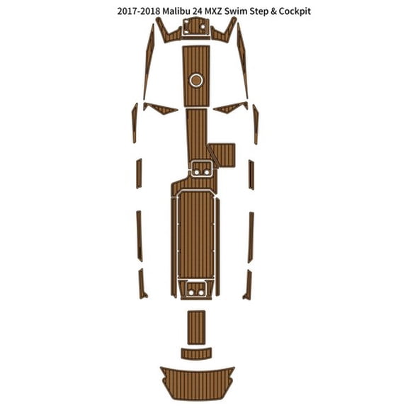 2017-2018 Malibu 24 MXZ Swim Platform Cockpit Pad Boat EVA Foam Teak Deck Floor
