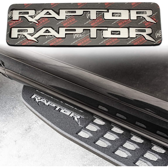 2017-2020 Ford RAPTOR Running Board Emblems - Stainless Steel