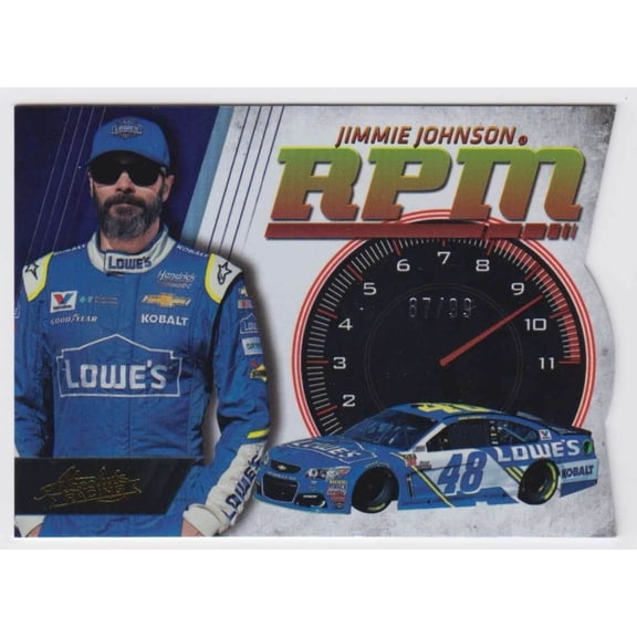 2017 Absolute RPM Spectrum Gold Parallel #RPM4 Jimmie Johnson Panini NASCAR Card