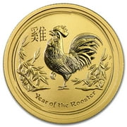 2017 Australia 1 oz Gold Lunar Rooster BU Series II