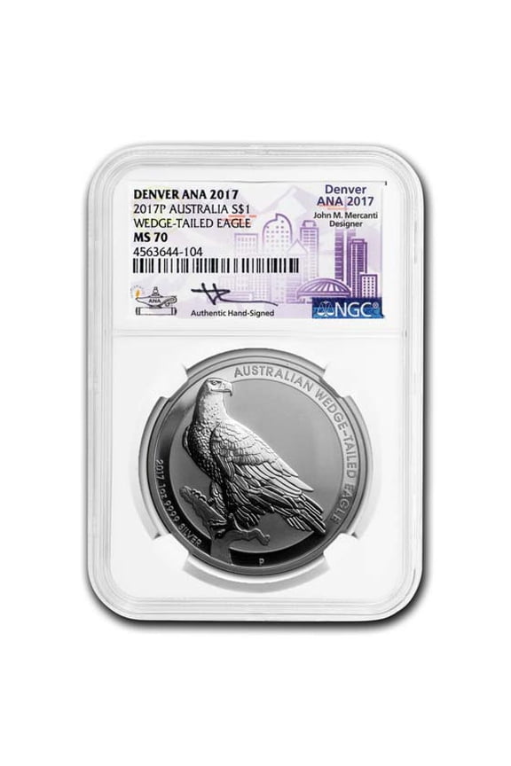 2017 Australia 1 oz Silver Wedge Tailed Eagle MS-70 NGC