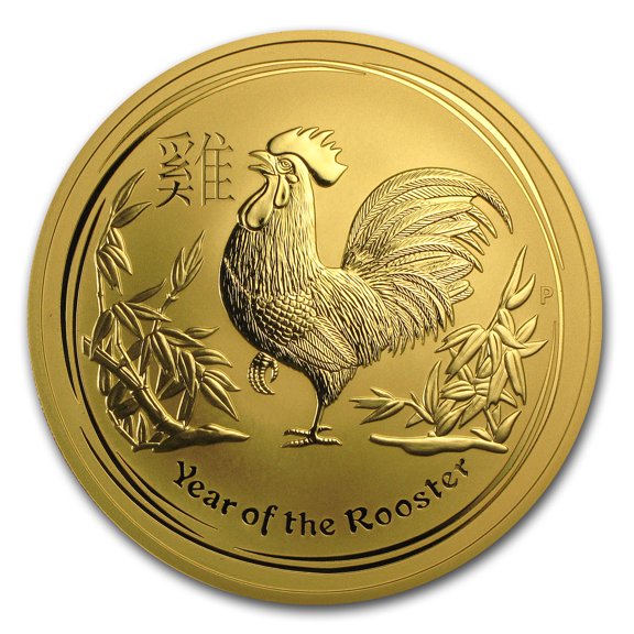 2017 Australia 10 oz Gold Lunar Rooster BU