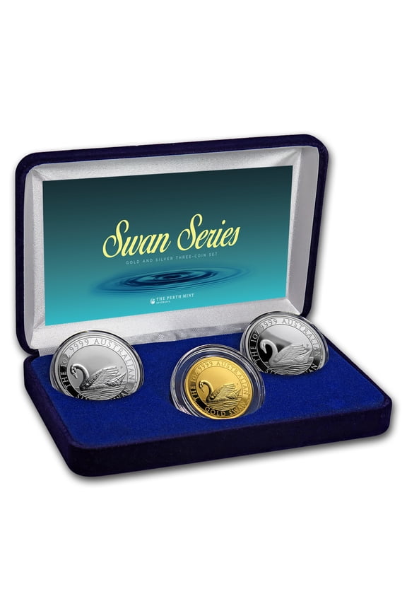 2017 Australia Swan 3-Coin Set BU/Proof