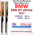 thumbnail image 1 of 2017 BMW 340i GT xDrive Performance Beam Wipers (Set of 2), 1 of 3