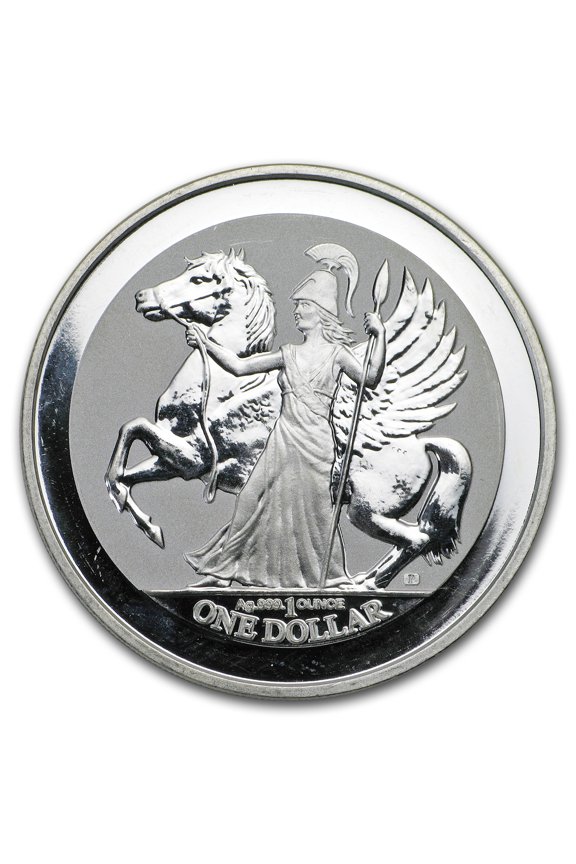 2017 BVI 1 oz Silver Pegasus Reverse Proof (Abrasions)