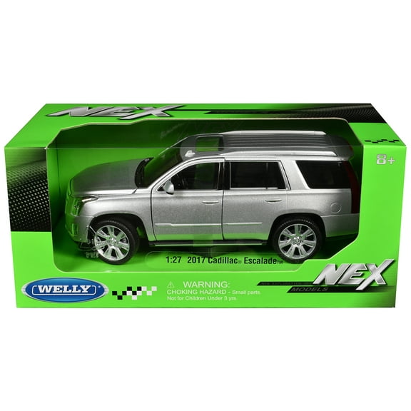 2017 Cadillac Escalade with Sunroof Silver Metallic 1/24-1/24 Die Cast Model Car by Welly