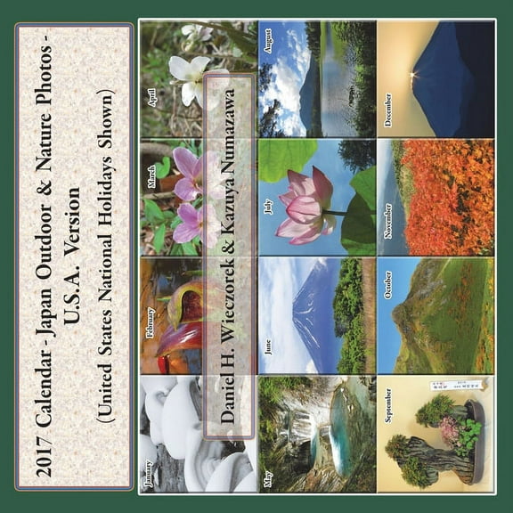 2017 Calendar - Japan Outdoor & Nature Photos - U.S.A. Version, (Paperback)