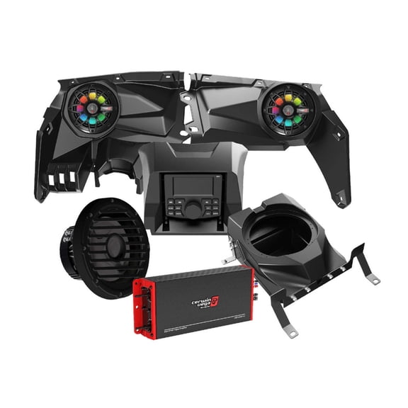 2017+ Can Am Maverick X3/X3 Max - Radio, Speakers, Subwoofer with 4CH Amplifier Kit